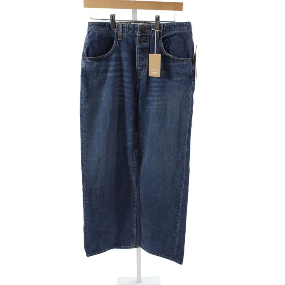 Reformation Womens Wide-Leg Blue Cotton Jeans Size 28